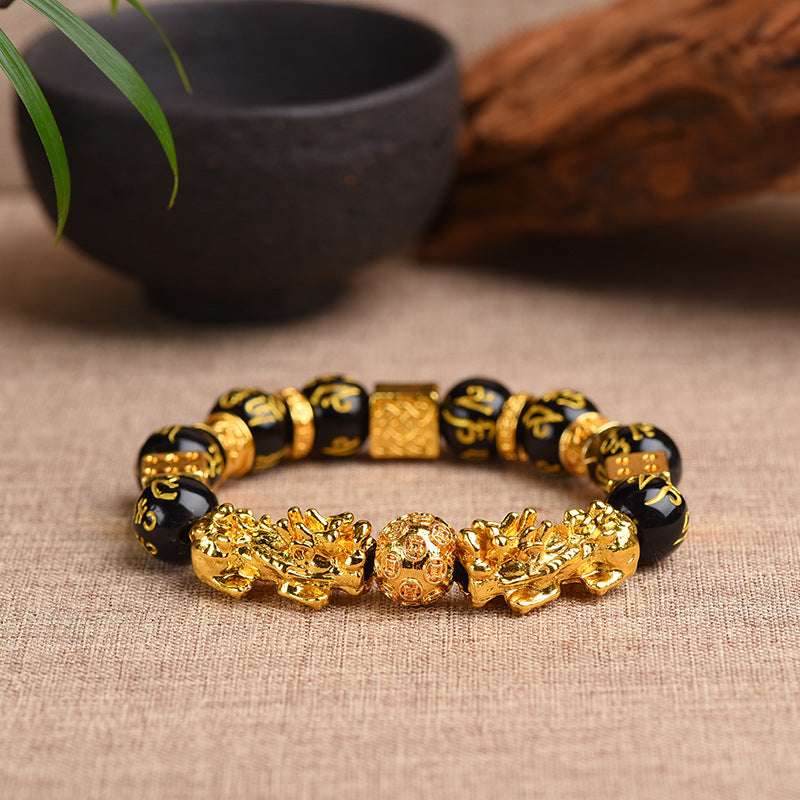 Black Obsidian Pixiu Protection Bracelet
