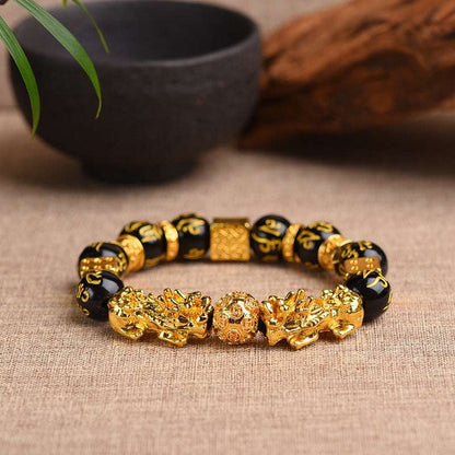 Black Obsidian Pixiu Protection Bracelet