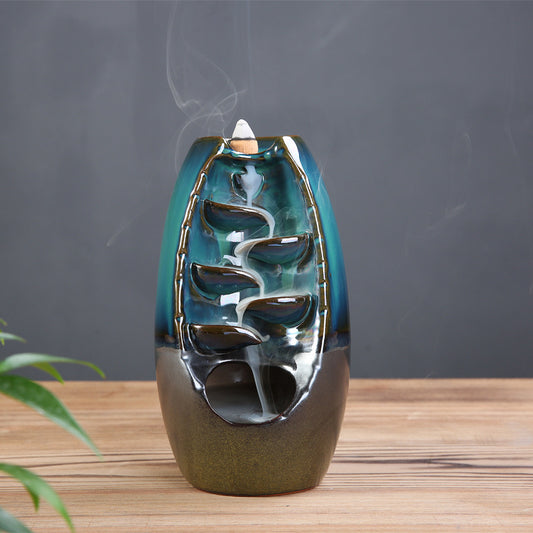 Zen Waterfall Incense Burner - Tranquil Meditation