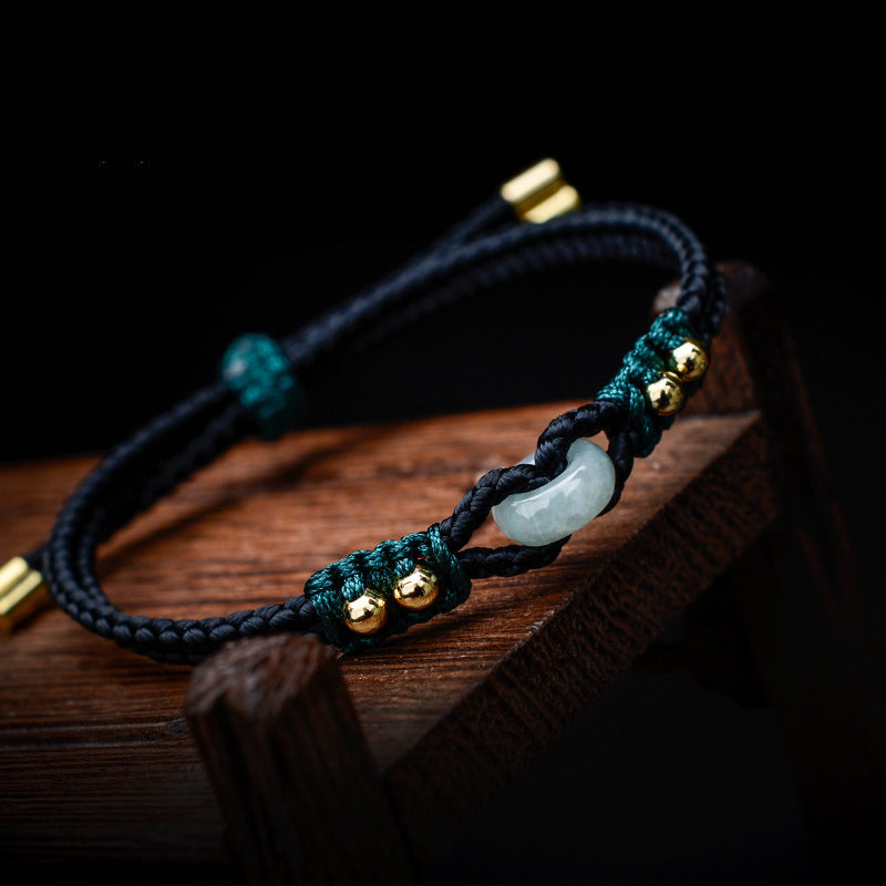 Handmade Burma Jade Bracelet - Good Luck & Harmony