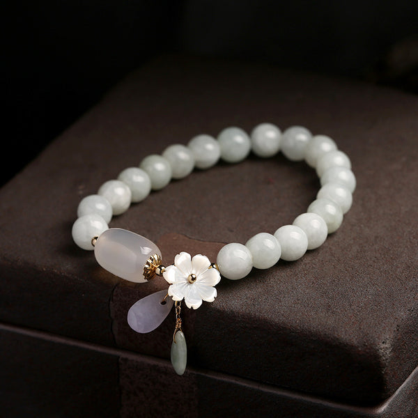 peaceful white jade bracelet