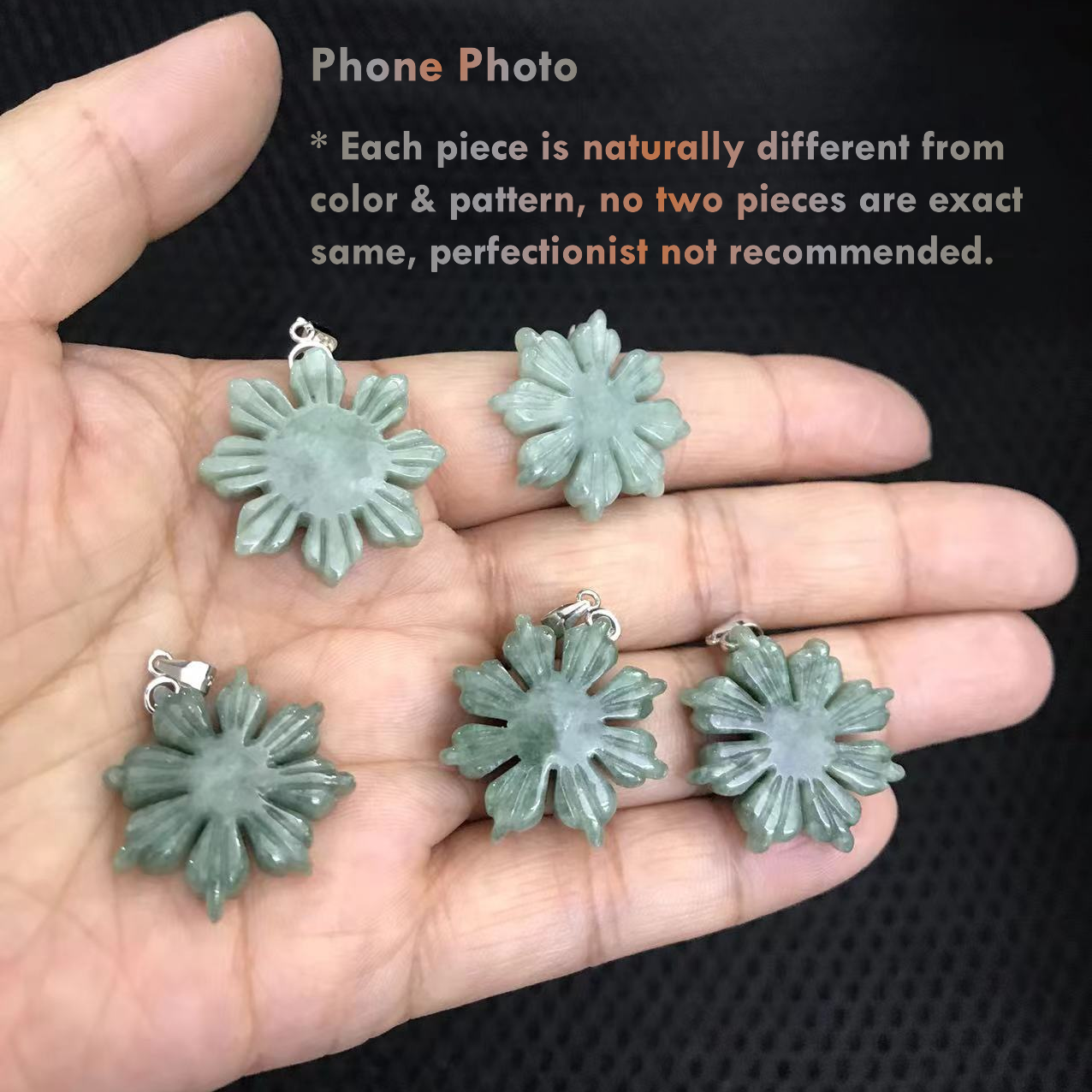 Grade A Jadeite Pendant – Hand-Carved Sunflower Symbolizing Joy and Renewal