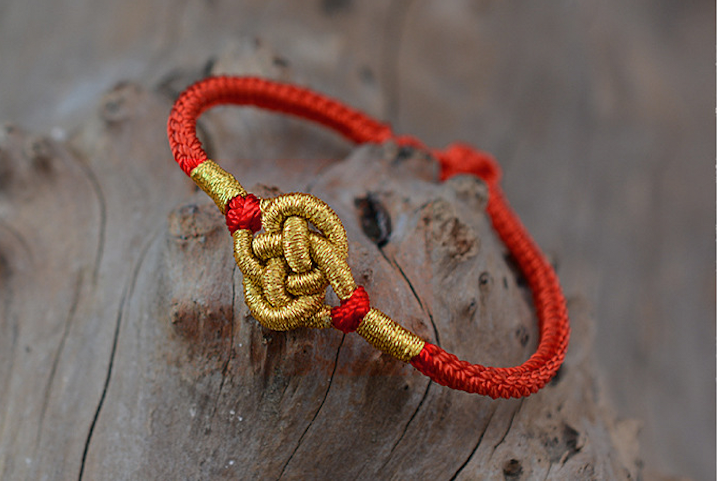 Lucky Soft Red String Gold Money Knot Bracelet -Abundance & Success