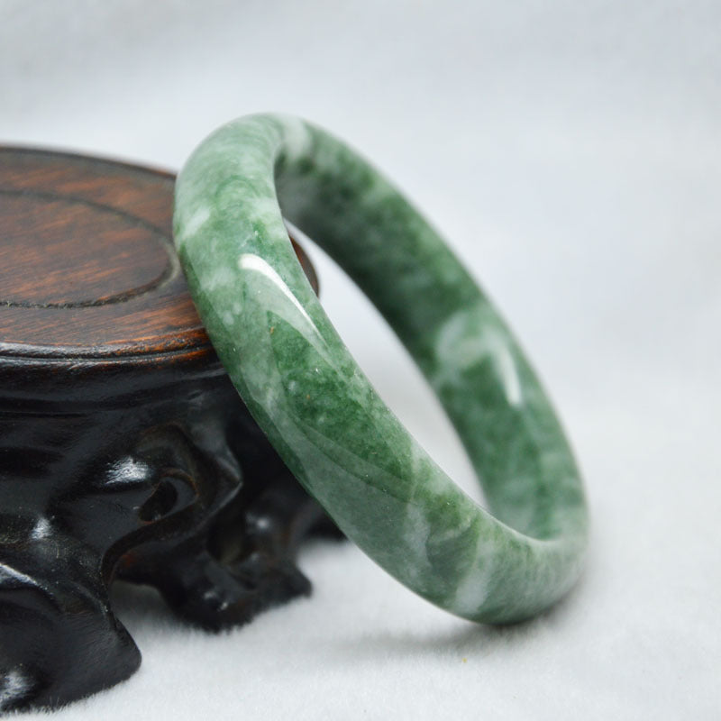 Natural Jade Bangle Bracelet - Healing & Balance