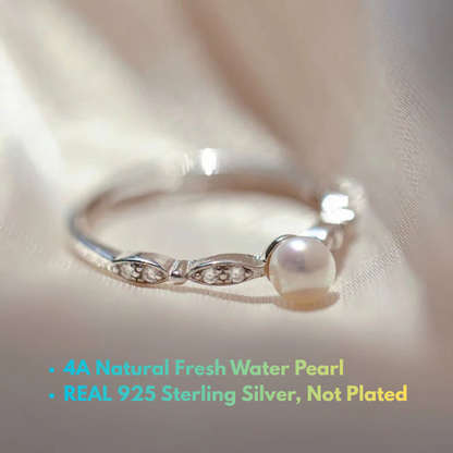 minimalist freshwater pearl ring 925 silver