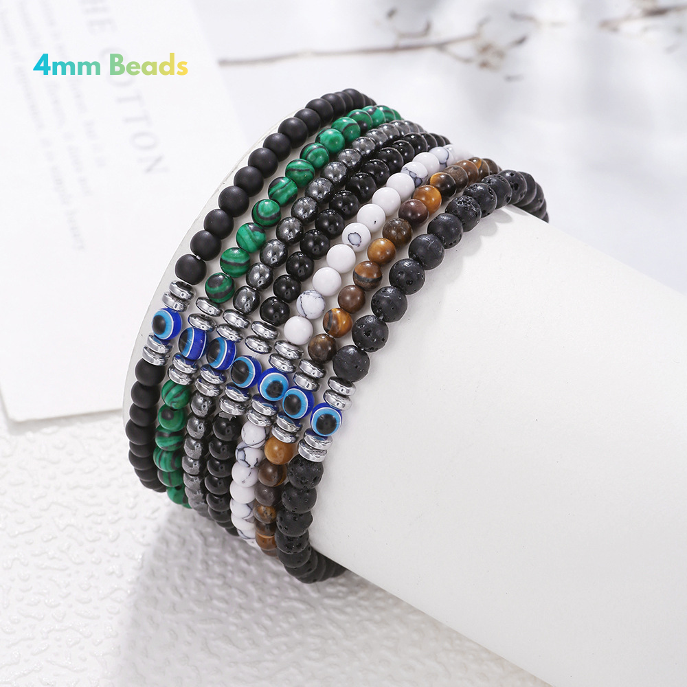 4 mm matte onyx beaded bracelet men’s protection jewelry