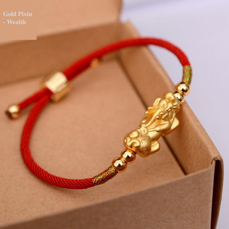 Feng Shui Pixiu Red String Bracelet - Wealth, Protection & Good Luck