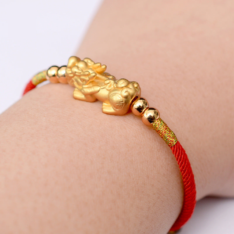 Feng Shui Pixiu Red String Bracelet - Wealth, Protection & Good Luck