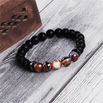 Premium Hematite & Agate Bracelets Set - Balance & Protection