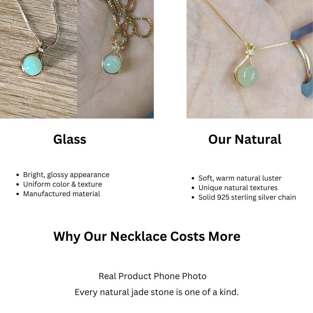 Minimalist Jade Lucky Bag Necklace Fake Vs Real