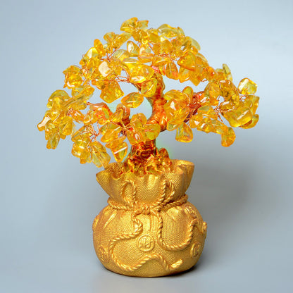 Handmade Citrine Crystal Tree Of Life - Attract Wealth