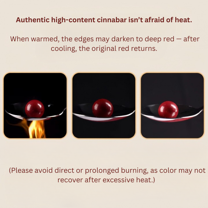 dark red cinnabar bead stud earrings