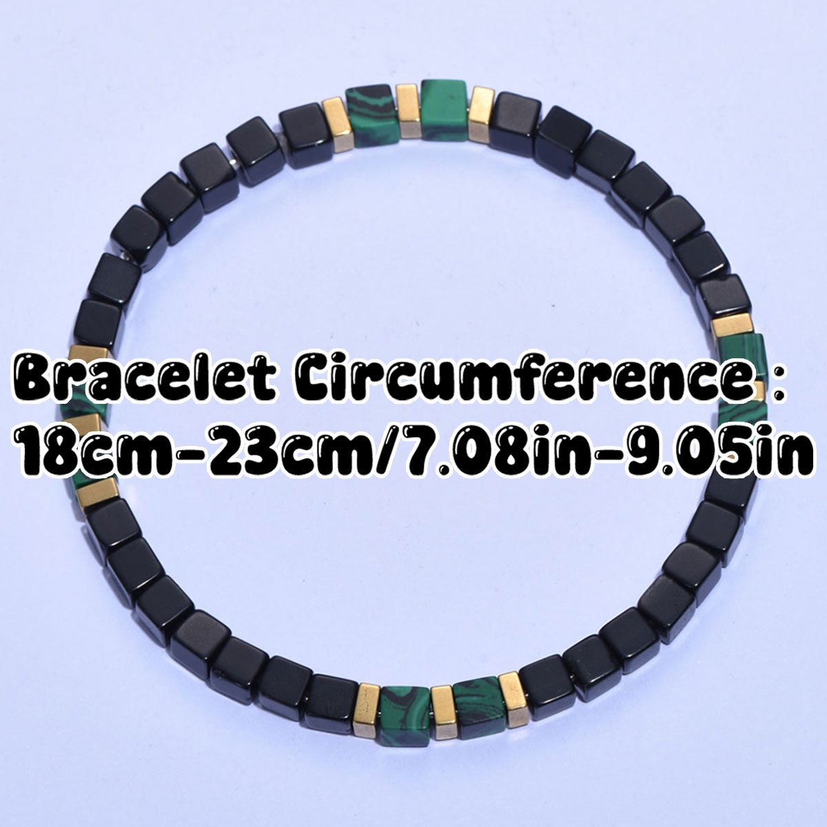 Black Obsidian Bracelet with Gold Accent Beads for Men