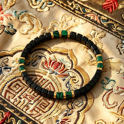 Natural Black Obsidian Gemstone Bracelet for Men