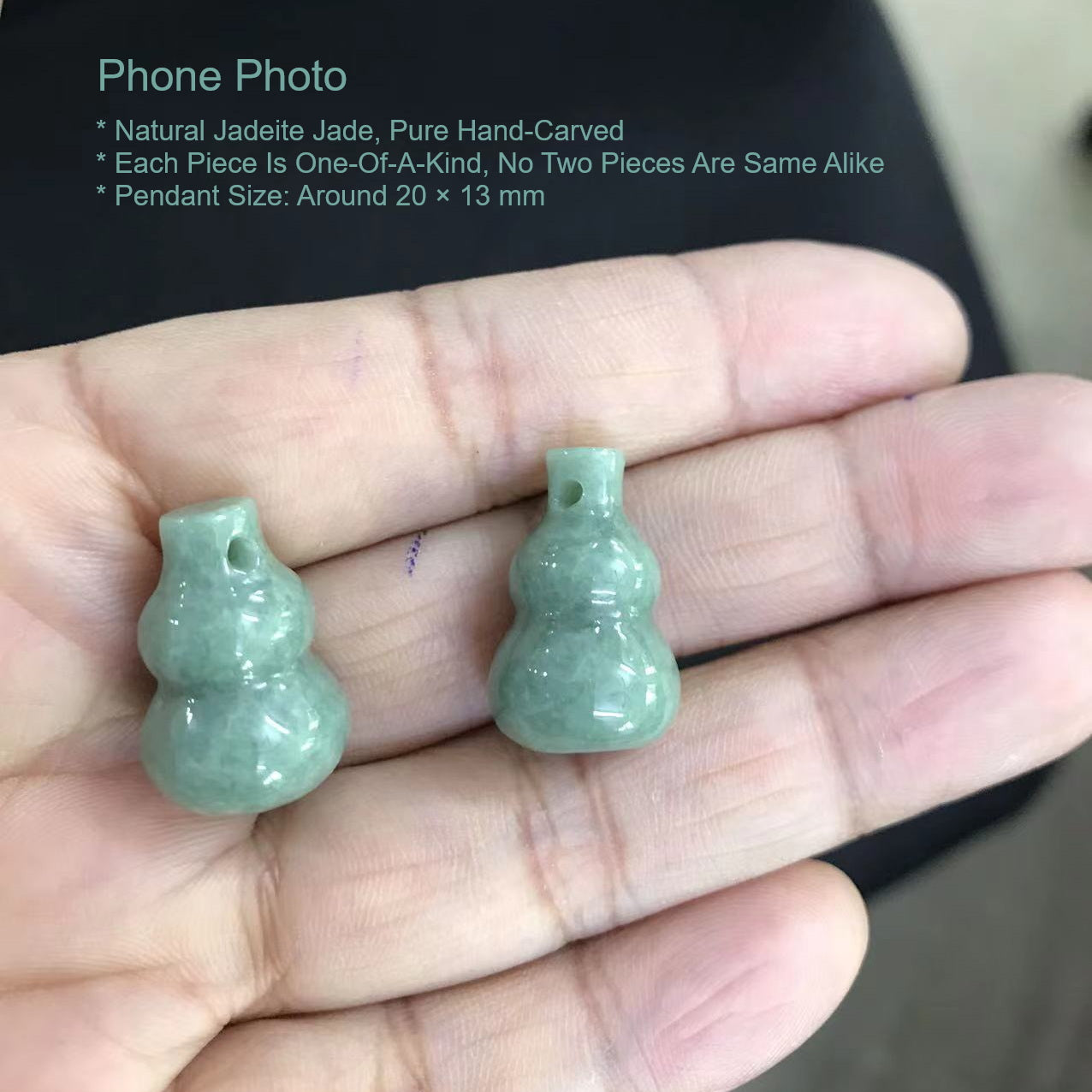 Feng Shui jadeite calabash gourd pendant necklace for wealth and harmony