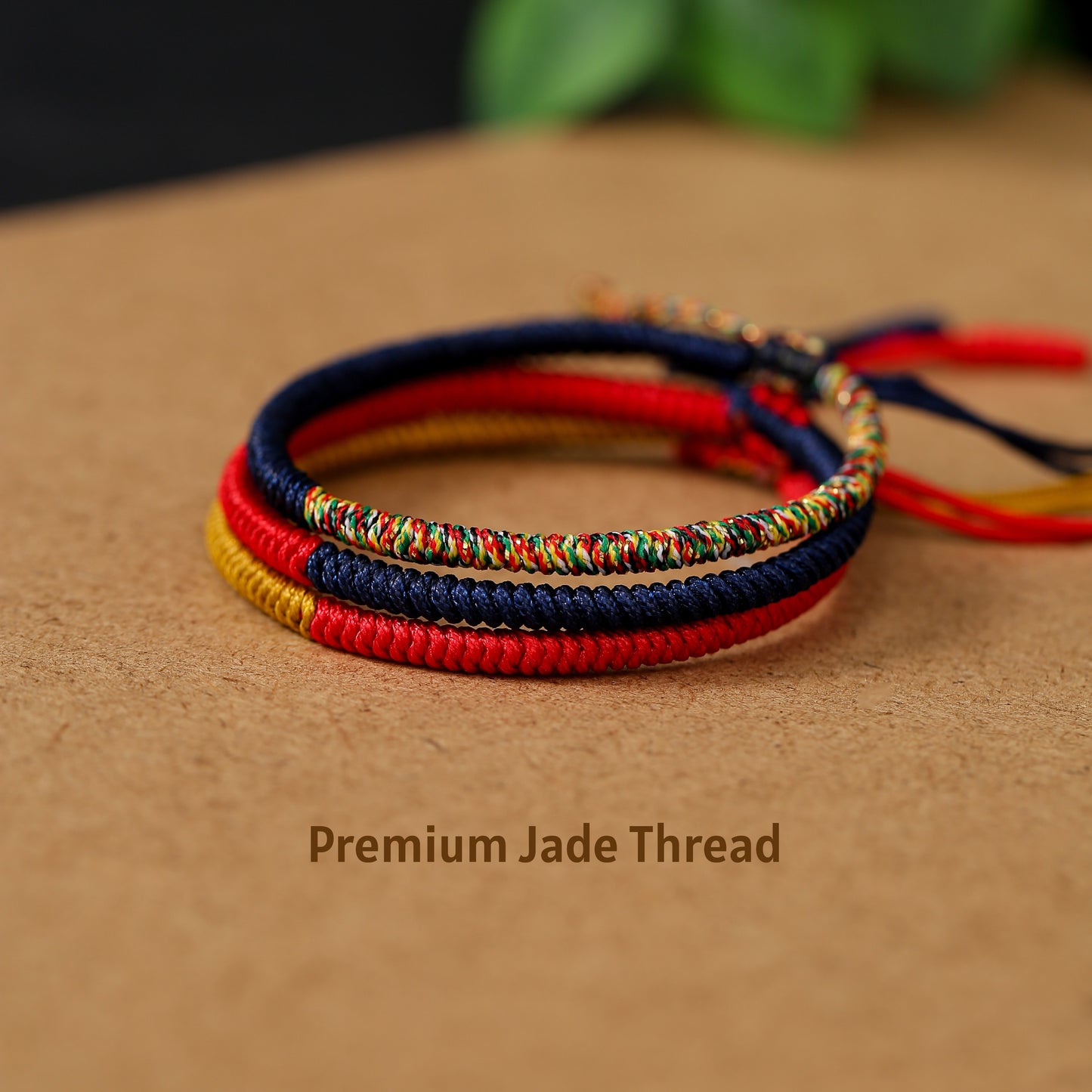 Tibetan Handmade Buddhist Knots Lucky Rope Bracelet – Contrast Color Protection & Good Fortune