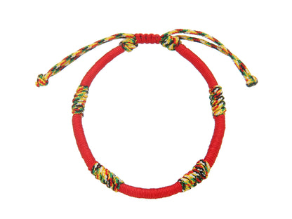 Handmade Tibetan Monk Red String Bracelet - Attract Good Luck & Positive Energy