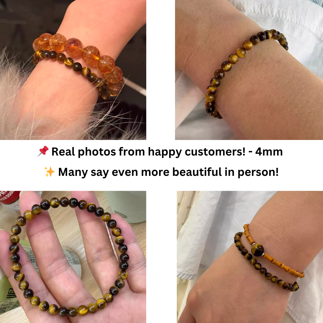 Unisex Tiger’s Eye Bracelet – Natural Healing Crystal Jewelry