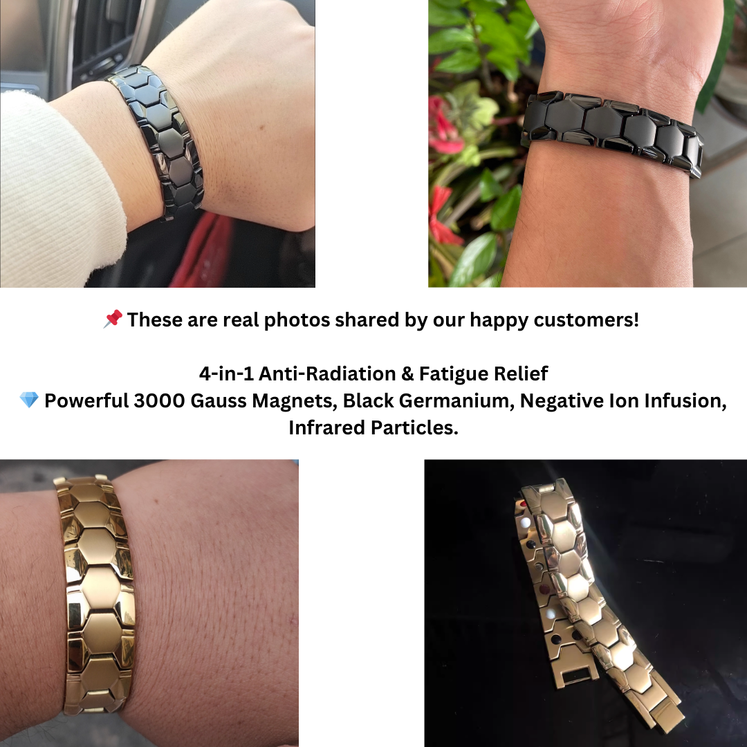 Germanium Titanium Magnetic Bracelet – 4-in-1 Anti-Radiation & Fatigue Relief