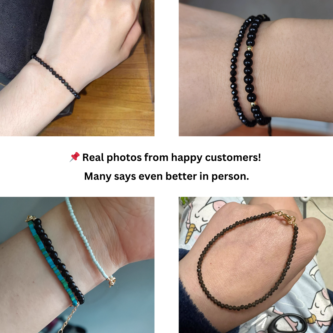 Black Obsidian Adjustable Protection Bracelet for Men & Women