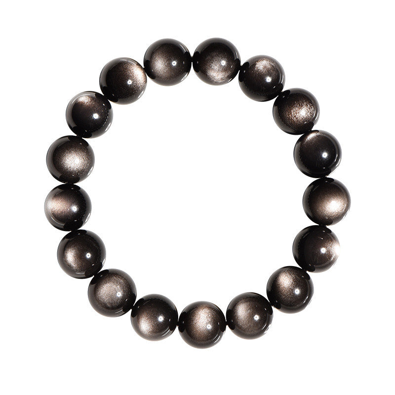 High quality natural Silver Sheen Obsidian bracelet