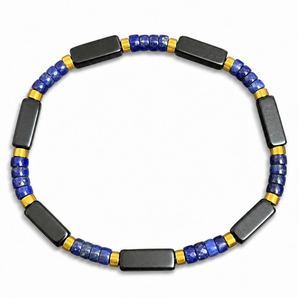 Natural Lapis Lazuli Gemstone Bracelet for Men