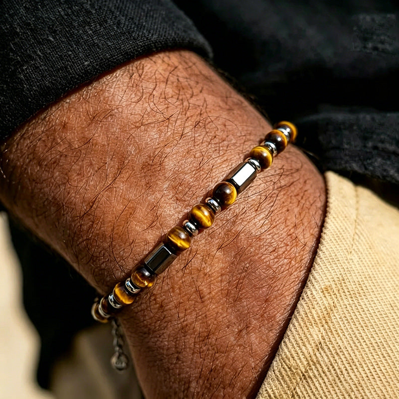 Hematite Bracelet Men Strength Protection
