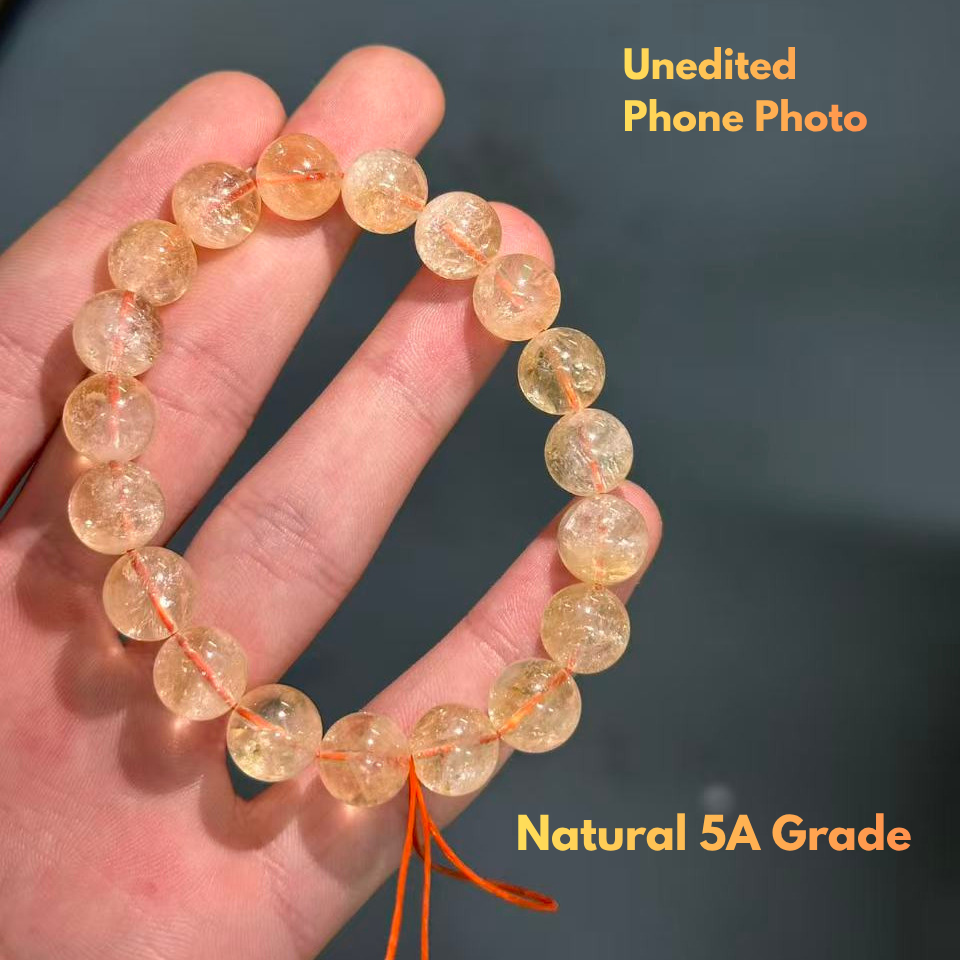 7.8–8.8mm natural Citrine bracelet beads