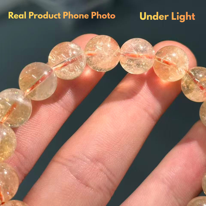 Natural Citrine beads showing unique color and natural variations