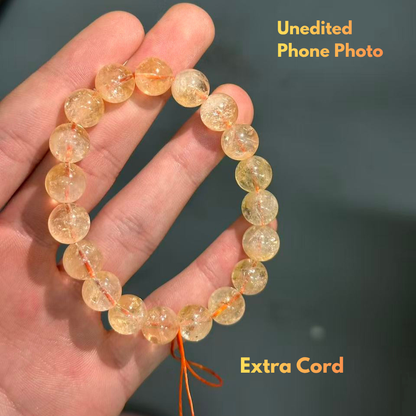 Natural Citrine stretch bracelet with 7.8–8.8mm beads
