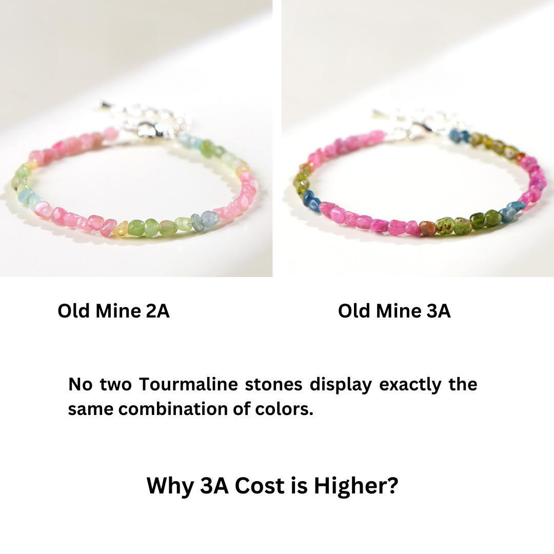 2A vs 3A Tourmaline Color Comparison Showing Richer Old Mine Gemstone Quality