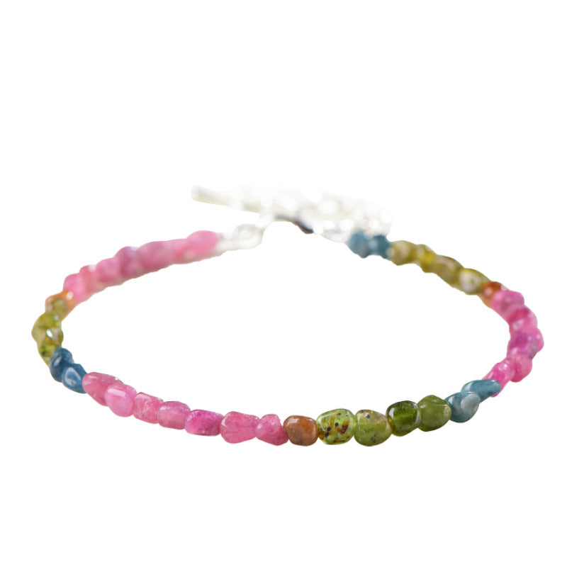 Close Up of Genuine Old Mine Tourmaline Gemstone Beads