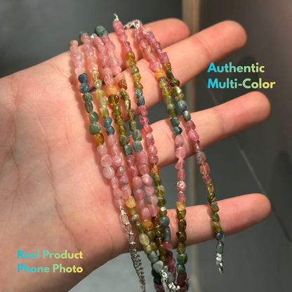 Natural Tourmaline Bracelet Featuring Vibrant Old Mine Gemstones