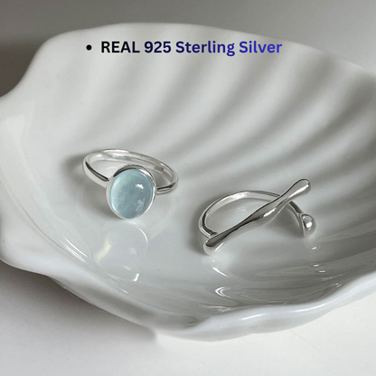 calming aquamarine gemstone ring sterling silver spiritual meaning
