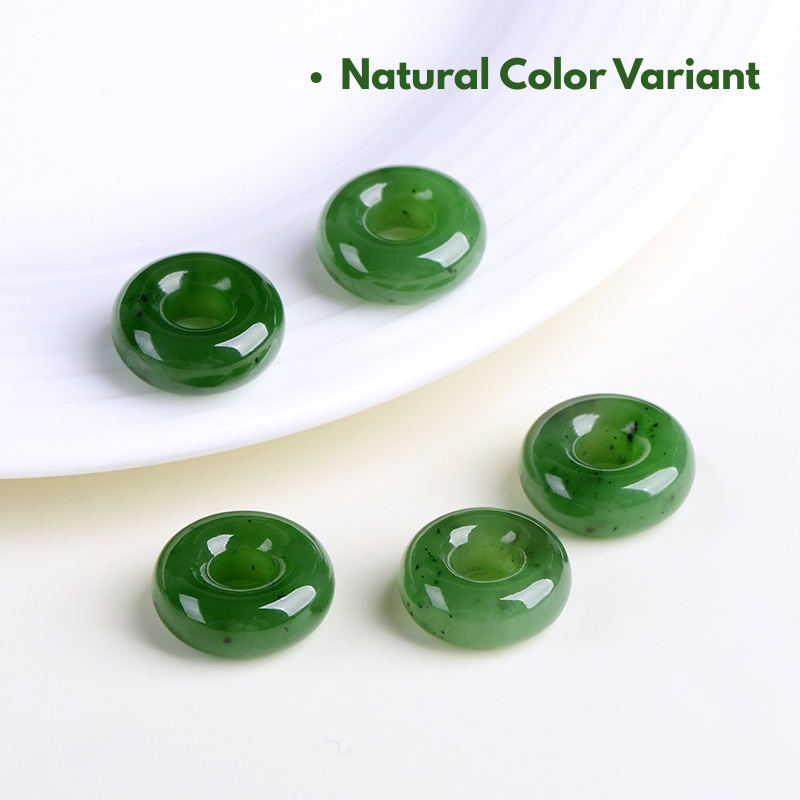 Deep Green Hetian Jade Pendant with Hand Polished Finish