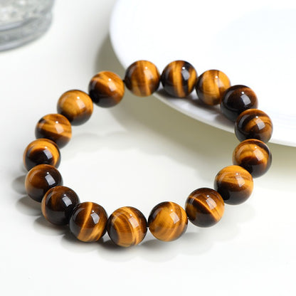 Collection Grade Gold Tiger’s Eye Bracelet – Lightning Gold Effect