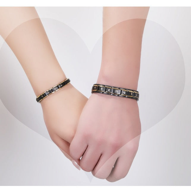 Germanium Magnetic Therapy Bracelet – Titanium 3500 Gauss with Mani Mantra