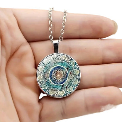 Mandala Yoga Time Gemstone Necklace – Enhance Your Meditation and Style