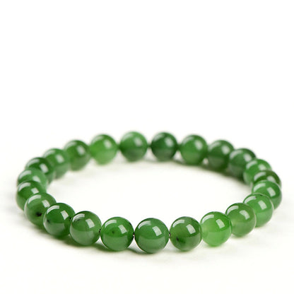 Certified Dark Green Hetian Jade Bracelet - Pure Harmony & Balance