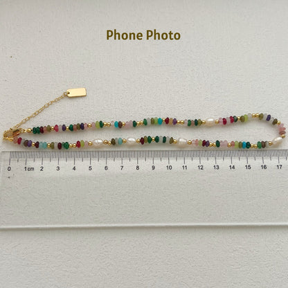 18K Gold Plated Chakra Gemstone & Pearl Necklace – Natural Healing Crystal Jewelry