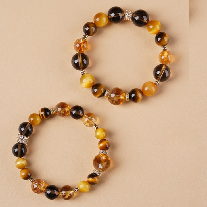 Citrine & Tiger's Eye Bracelet – Wealth, Abundance & Positive Energy