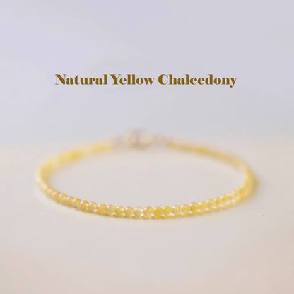 Natural Yellow Chalcedony Bracelet – Energy, Positivity & Elegance