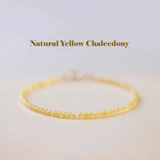 Natural Yellow Chalcedony Bracelet – Energy, Positivity & Elegance