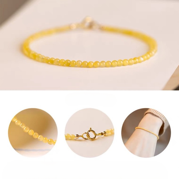 Natural Yellow Chalcedony Bracelet – Energy, Positivity & Elegance