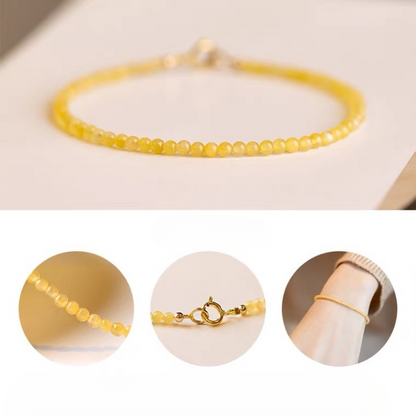 Natural Yellow Chalcedony Bracelet – Energy, Positivity & Elegance