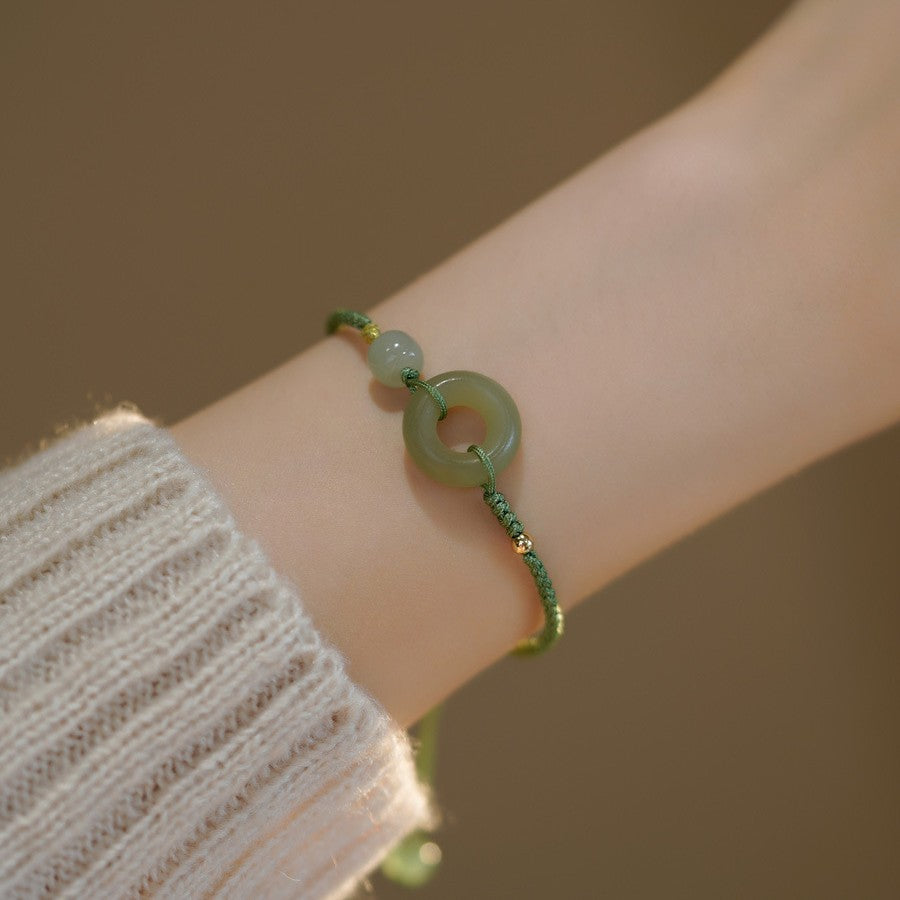Feng Shui jade bracelet promoting balance and positive energy