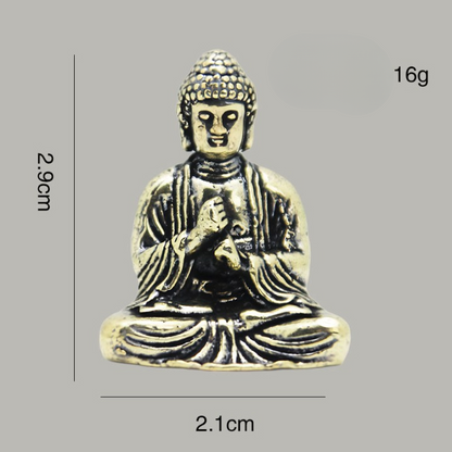 Mini Pure Copper Buddha Statue – Pocket Talisman for Peace & Protection