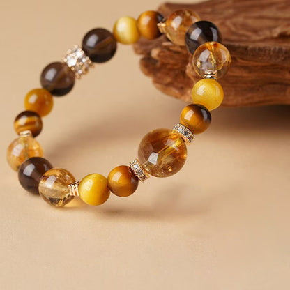 Citrine & Tiger's Eye Bracelet – Wealth, Abundance & Positive Energy