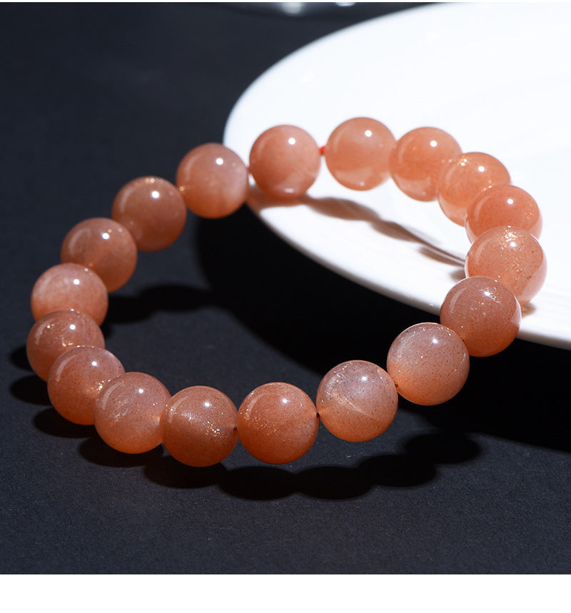 7A Golden Sand Orange Moonstone Bracelet – Shimmering Healing Gemstone Jewelry