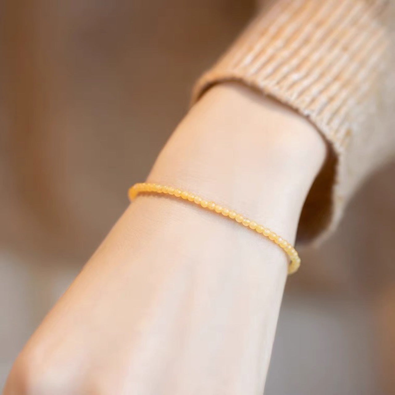 Natural Yellow Chalcedony Bracelet – Energy, Positivity & Elegance